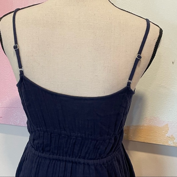 Paris Atelier & Other Stories Women’s Strappy Midi Dress Navy Blue Sz 0. - Picture 6 of 8